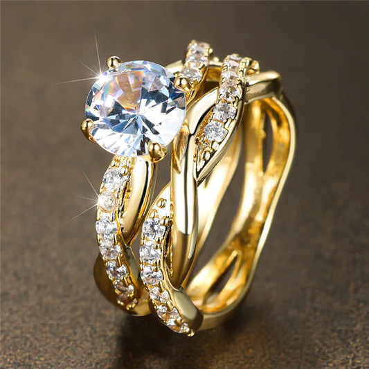 Dazzling Retro Ring Set for a Touch of Nostalgia