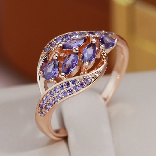 Stylish purple ring for a touch of elegance