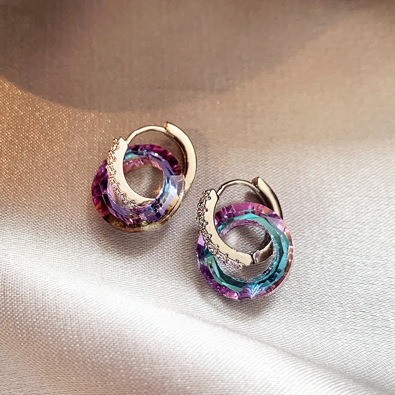 Stylish, multicolored ring earrings for the perfect outfit