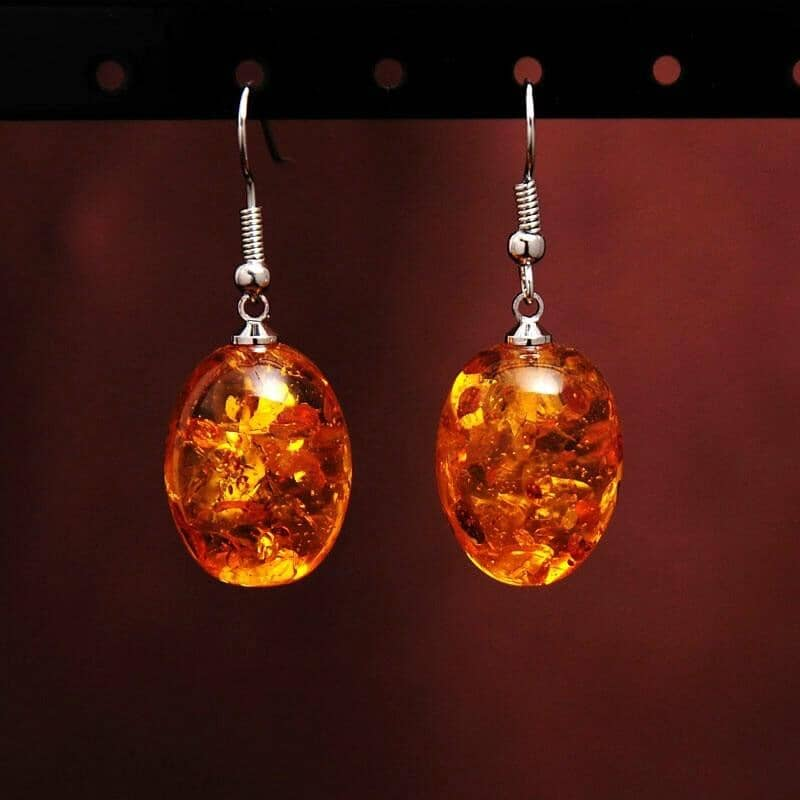 Elegant Vintage Fire Crystal Stud Earrings