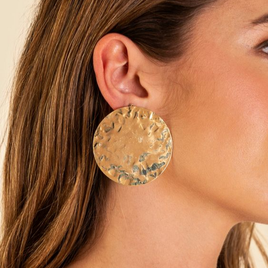 Stylish Boho Gold Round Earrings